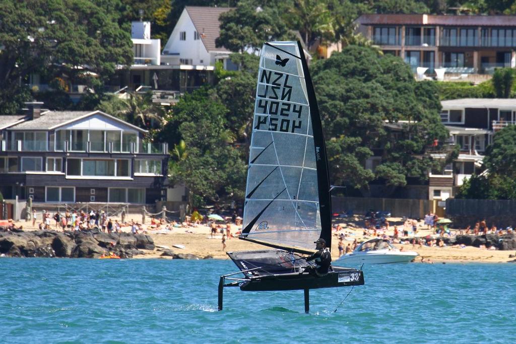 Foiling Moth - Int. A-Class Catamaran World Championship, Day 5, Takapuna NZ © Richard Gladwell www.photosport.co.nz